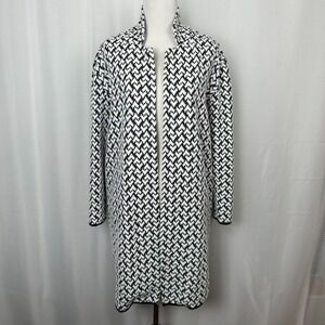 Philosophy Womens Open Front Longline Cardigan Jacket Size Small Jacquard Topper